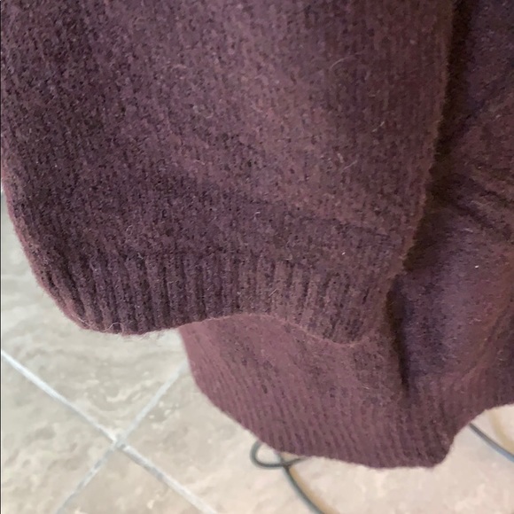 💚 Hannah Long Burgundy Textured Cardigan Women L - Picture 5 of 7